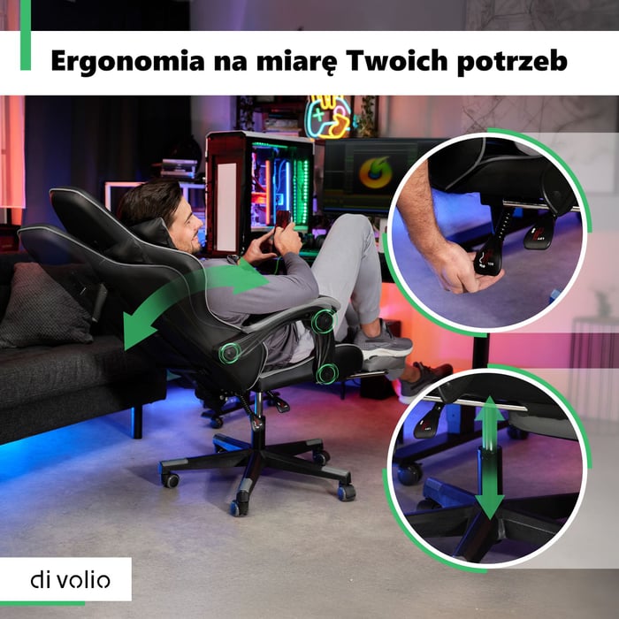 Fotel gamingowy Ragazo to pełna personalizacja dla Twoich potrzeb.