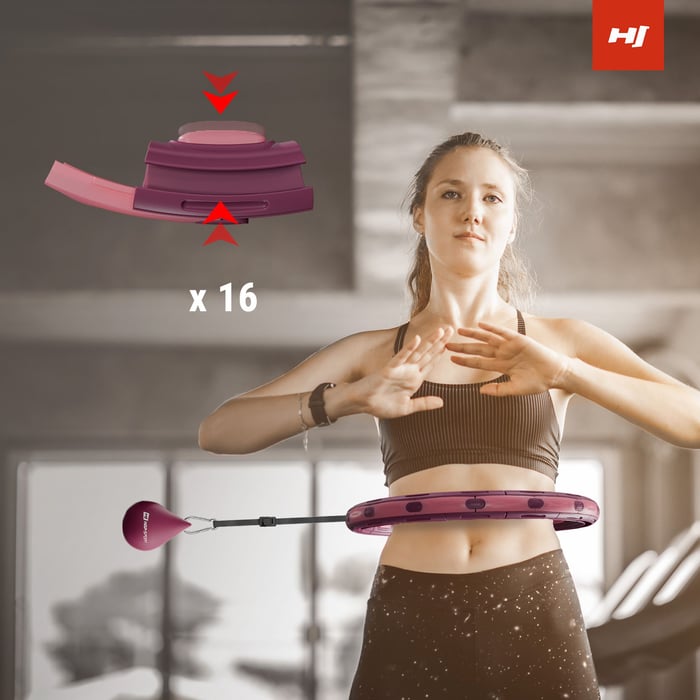 Nahaufnahme eines Hula-Hoop-Reifens mit massierenden Noppen