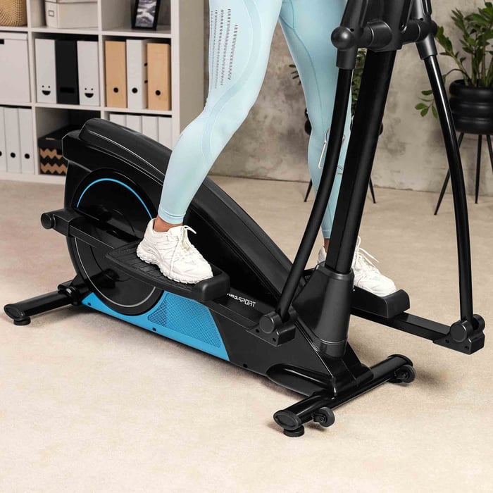 Rutschfeste, verstellbare Fußschalen – sicherer Stand und individueller Trainingskomfort garantiert.