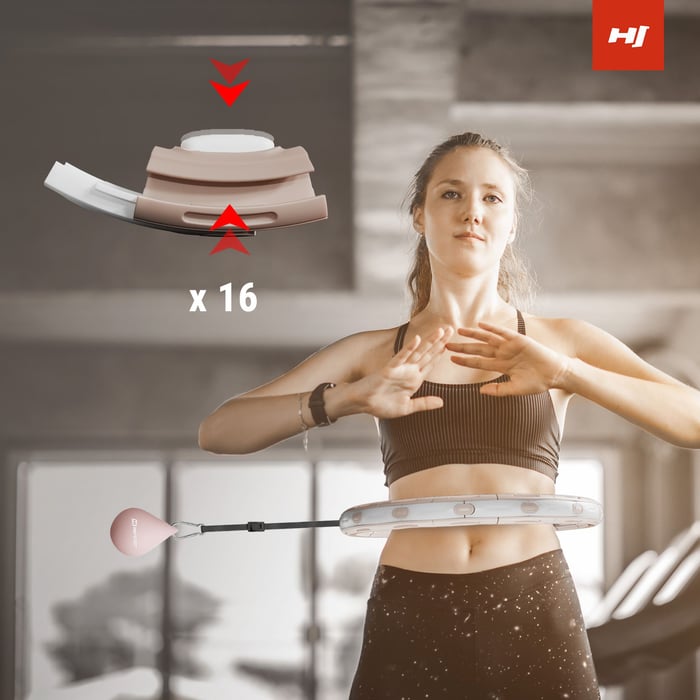 Nahaufnahme eines Hula-Hoop-Reifens mit massierenden Noppen