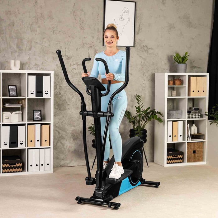 Pulssensoren an den Griffen – einfache Kontrolle der Herzfrequenz direkt am Display.