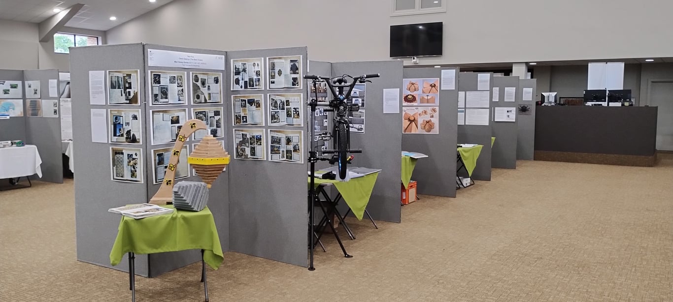 2x1m poster boards set up
