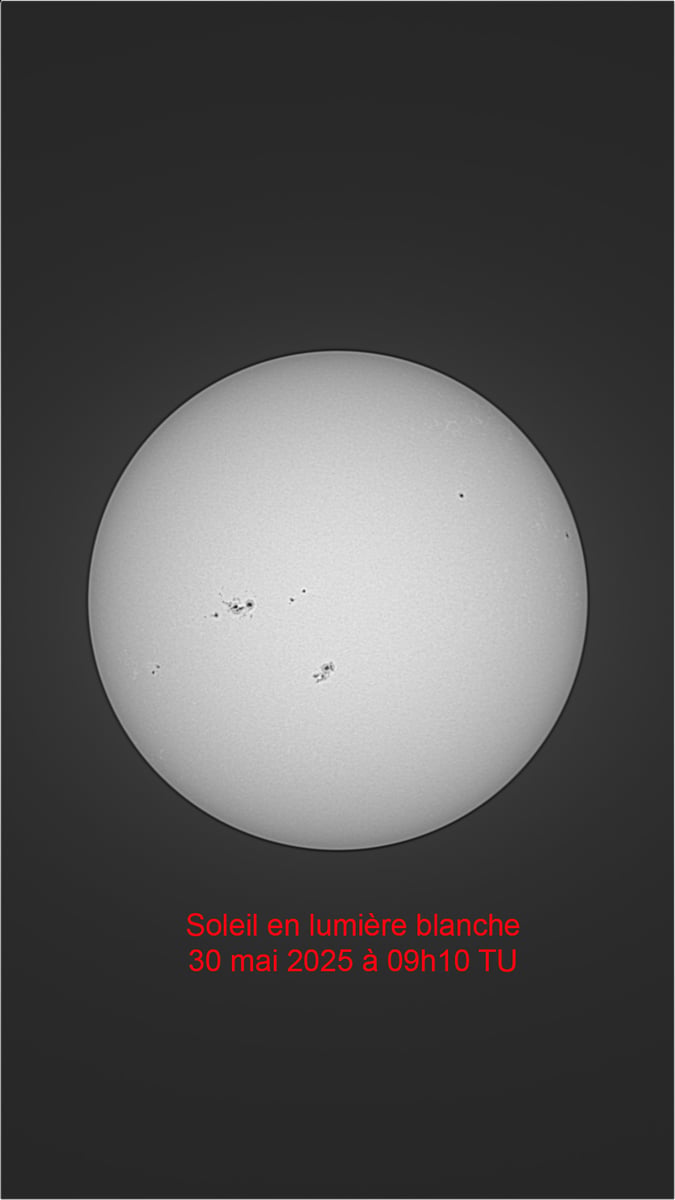 Soleil lumière blanche 30052025 09h10TU