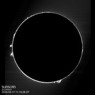 Sunscan Protubérances 17 mars 2026 à La Meyze