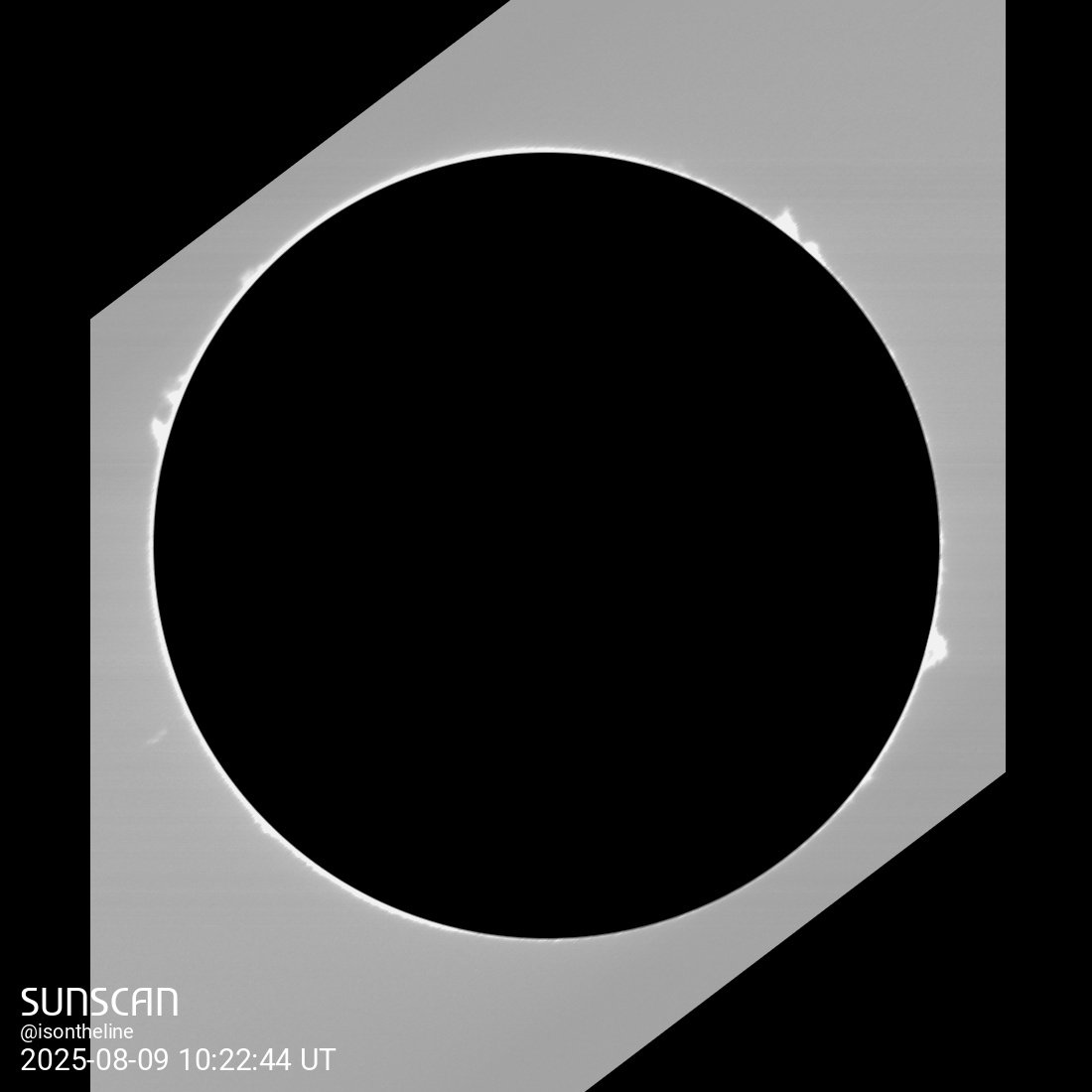 Sunscan Protubérances 9 août 2025 à La Meyze