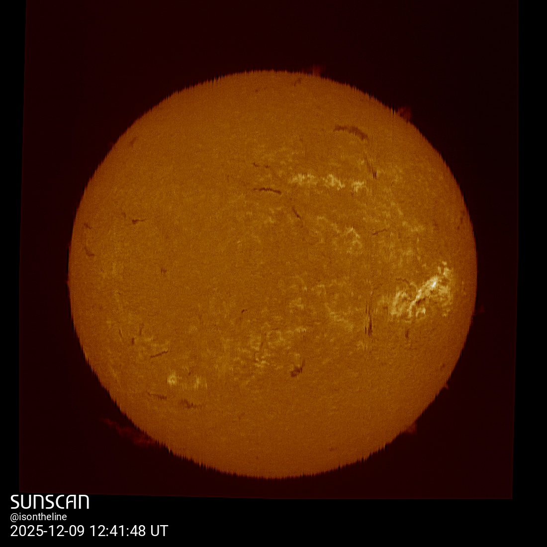 Sunscan H-Alpha 9 décembre 2025 à La Meyze