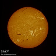 Sunscan H-Alpha 18 octobre 2025 à La Meyze