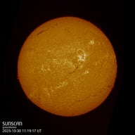 Sunscan H-Alpha 30 octobre 2025 à La Meyze