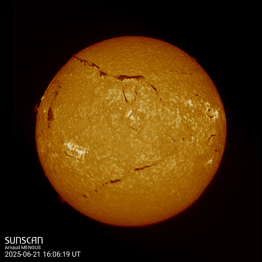 Sunscan H-Alpha 21 juin 2025 à La Meyze