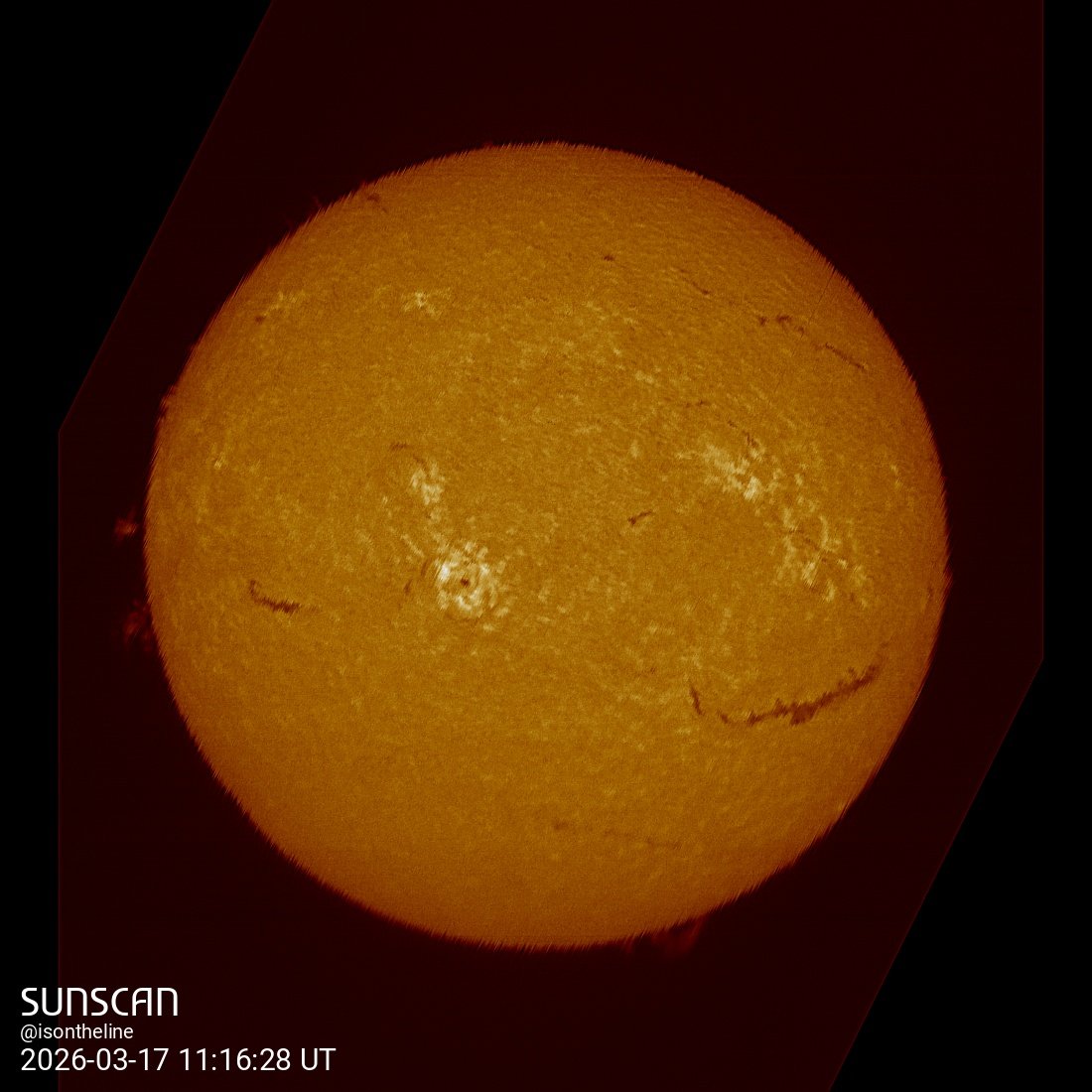 Sunscan H-Alpha 17 mars 2026 à La Meyze
