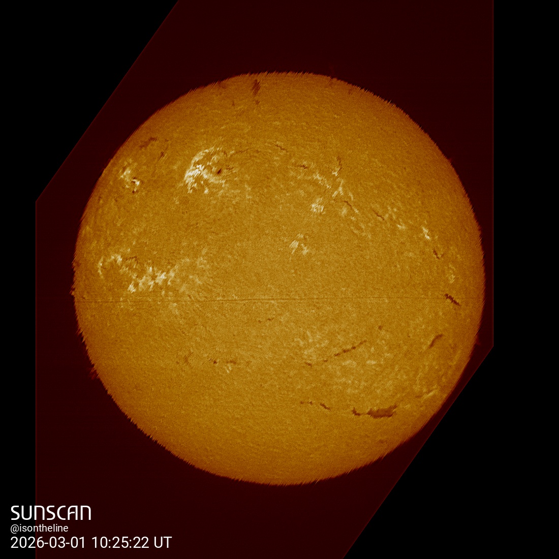 Sunscan H-Alpha 1 mars 2026 à La Meyze
