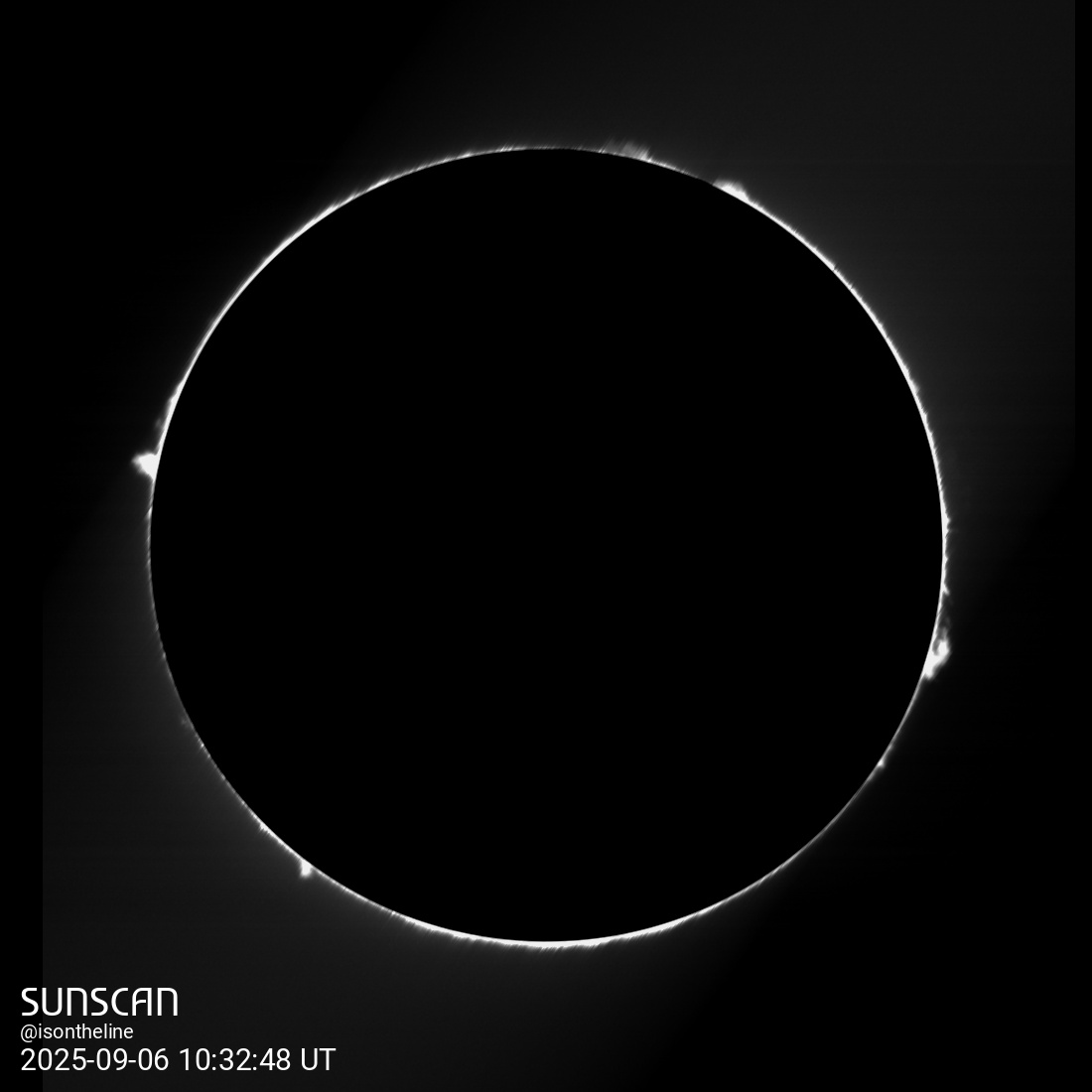 Sunscan Protubérances 6 septembre 2025 à La Meyze