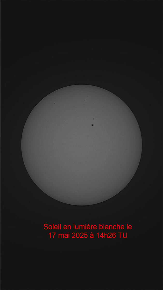 Soleil en lumière blanche 17052025 14h26TU