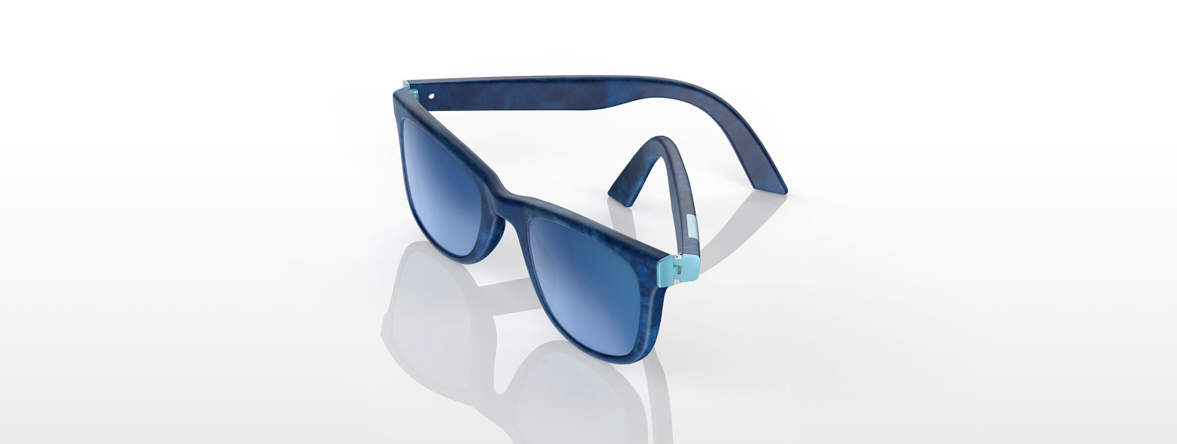 TOC blue-framed sport sunglasses design
