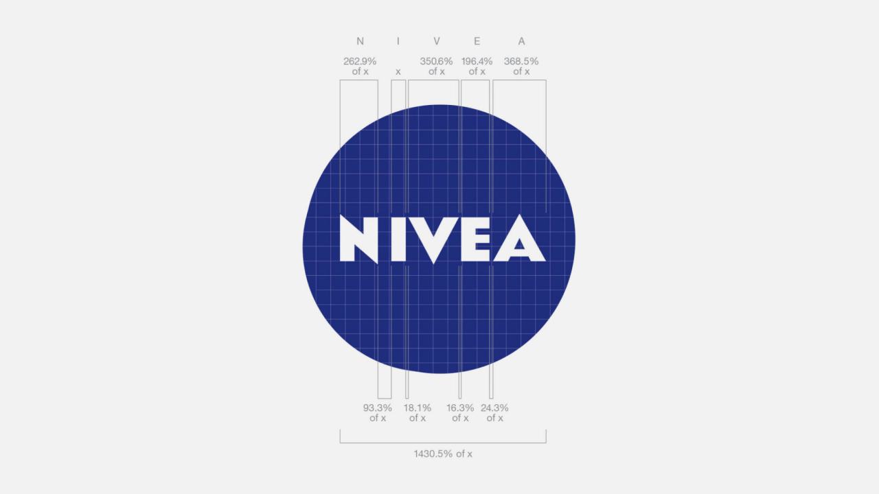 NIVEA logo on blue circle with grid