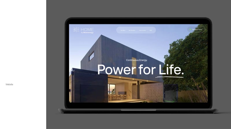 Modern house with clean lines at night