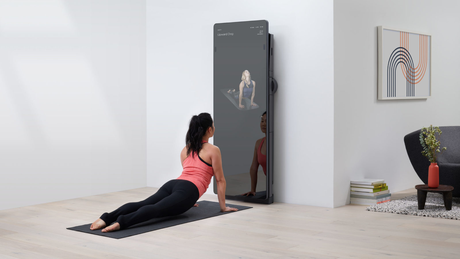Forme Life woman stretching at home workout