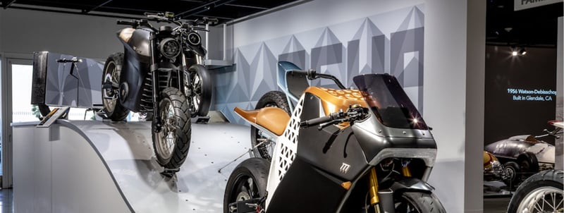 Mission Motors electric motorcycle showroom display