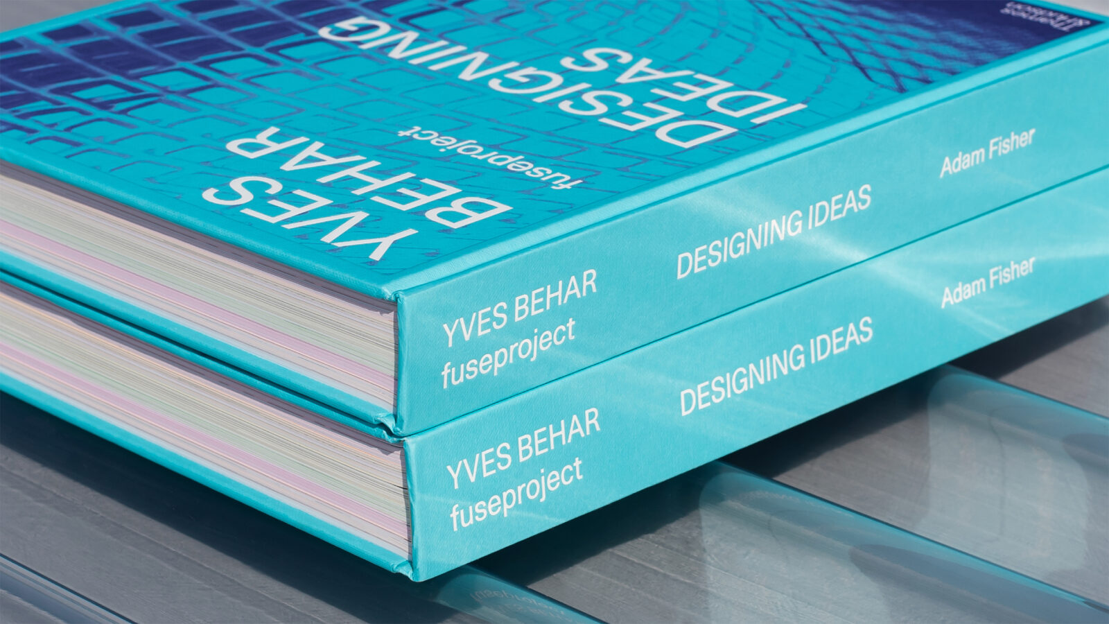 Design Therapy blue book stack design