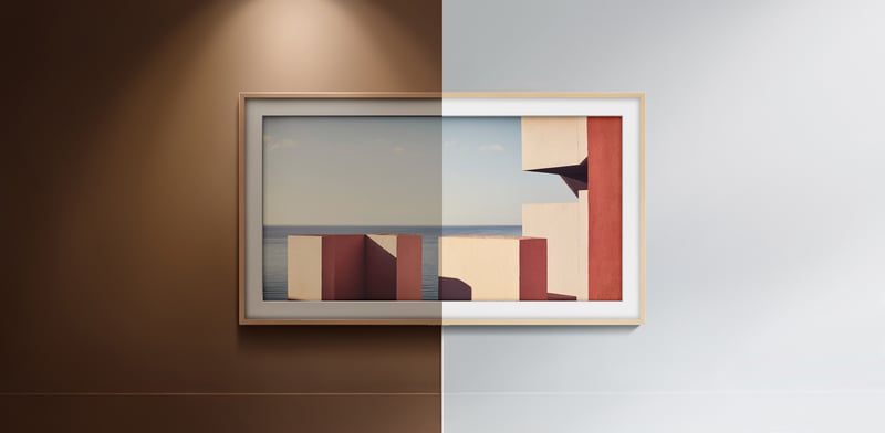 Samsung Frame TV displayed as wall art