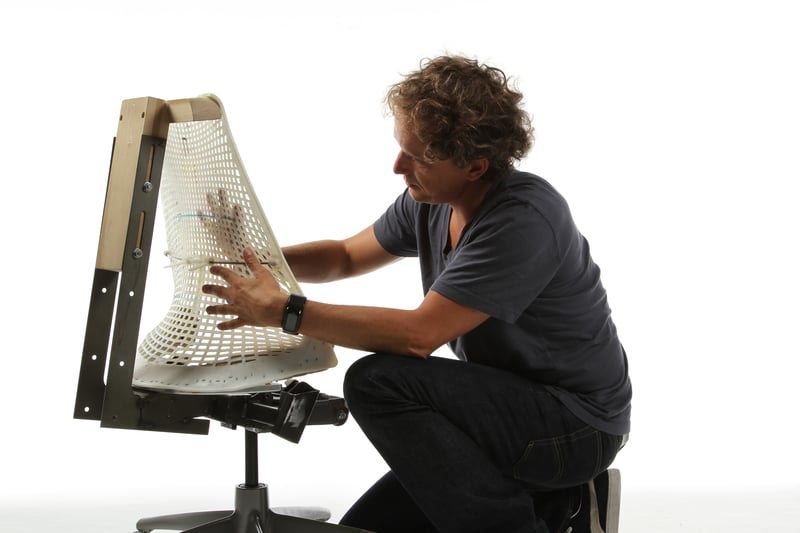 Yves Béhar working on Herman Miller Sayl chair