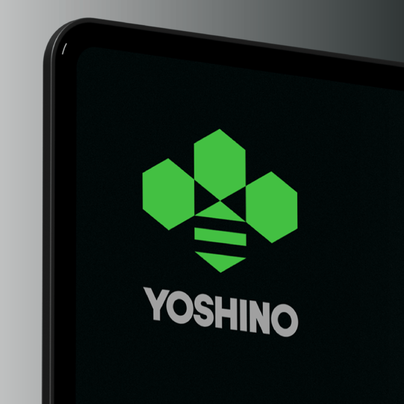 Yoshino portable power station green logo branding