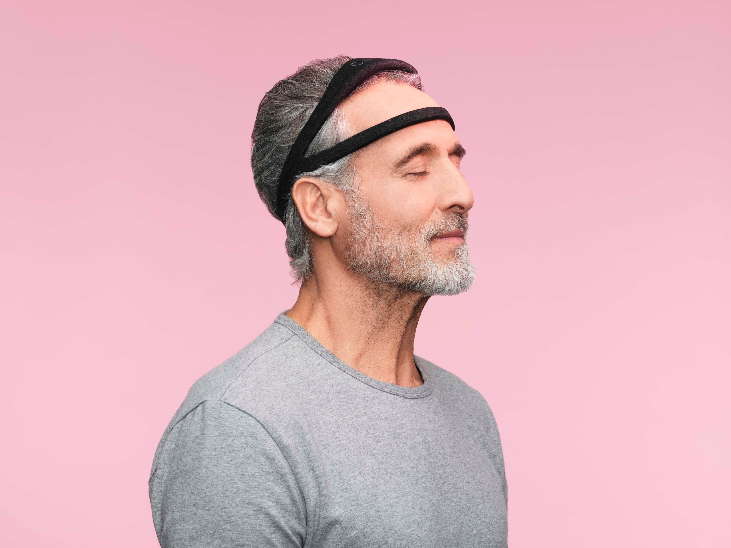 Man wearing Dreem sleep tracking headband