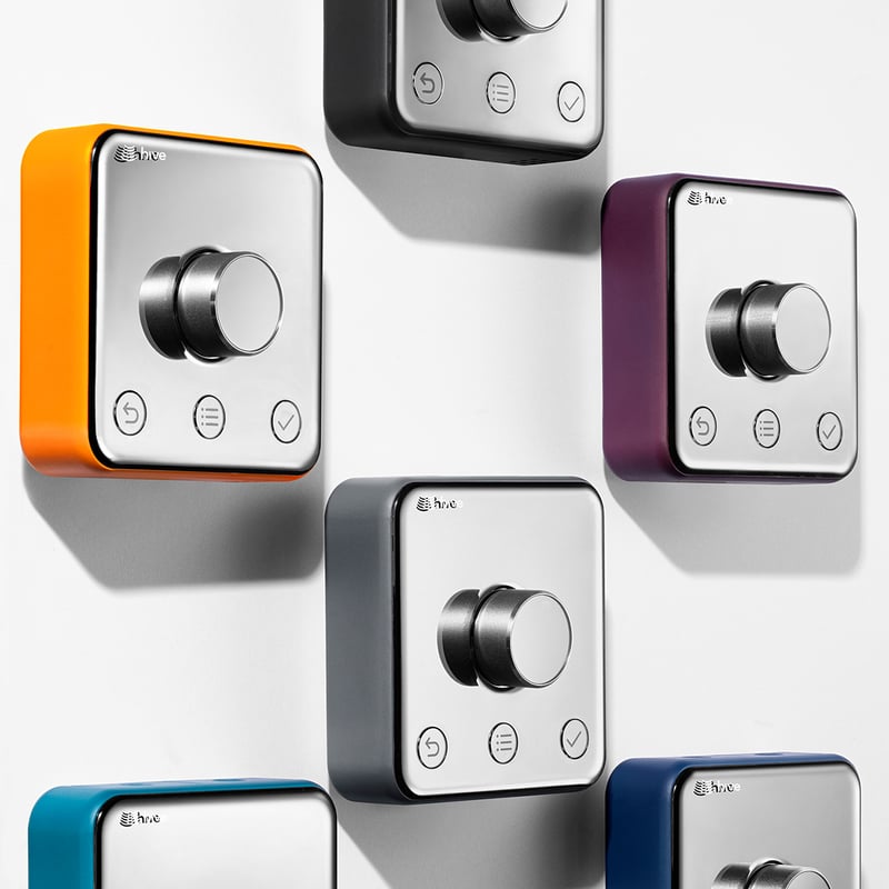 Hive thermostat in six color variants