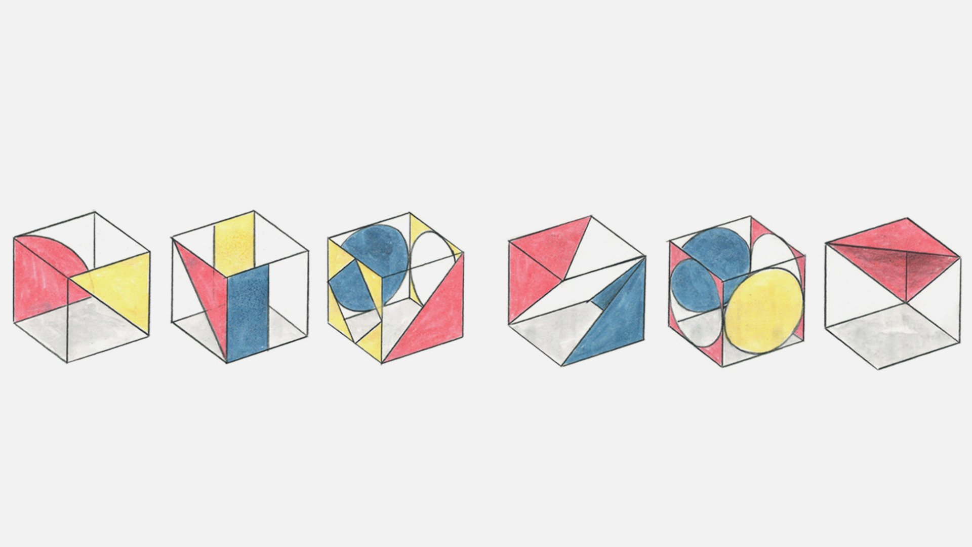 De Youngsters studio colorful geometric paper sculptures