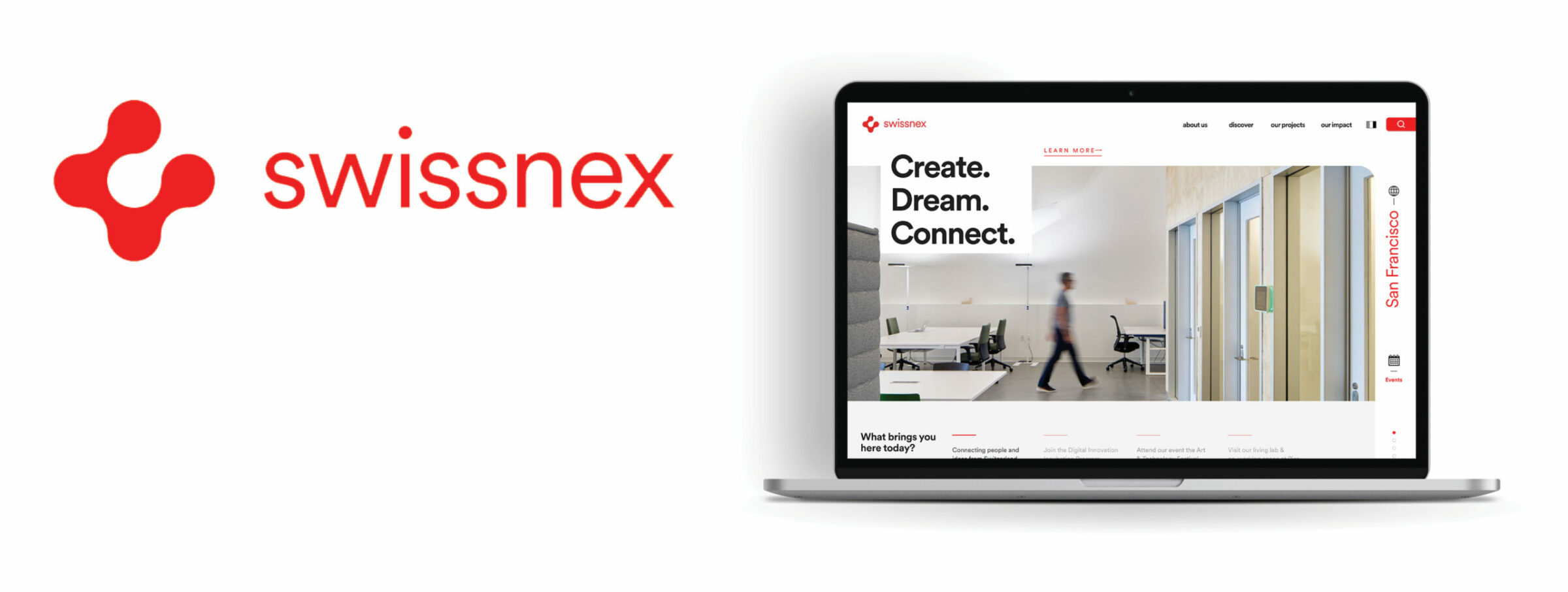 Swissnex website with red banner design