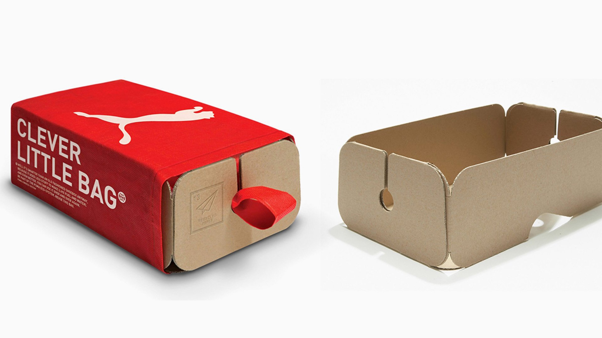 Puma Clever Little Bag Sustainable Packaging | Fuseproject