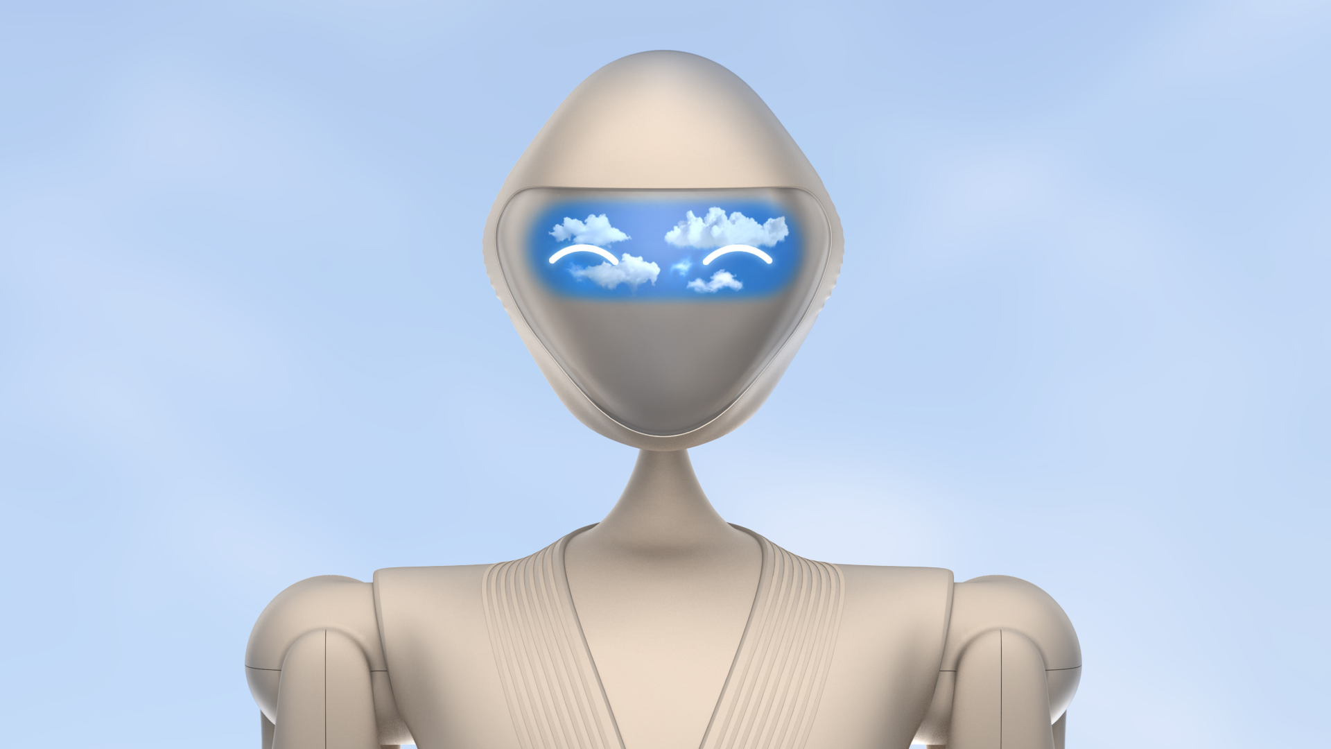 Kind Humanoid friendly white robot design