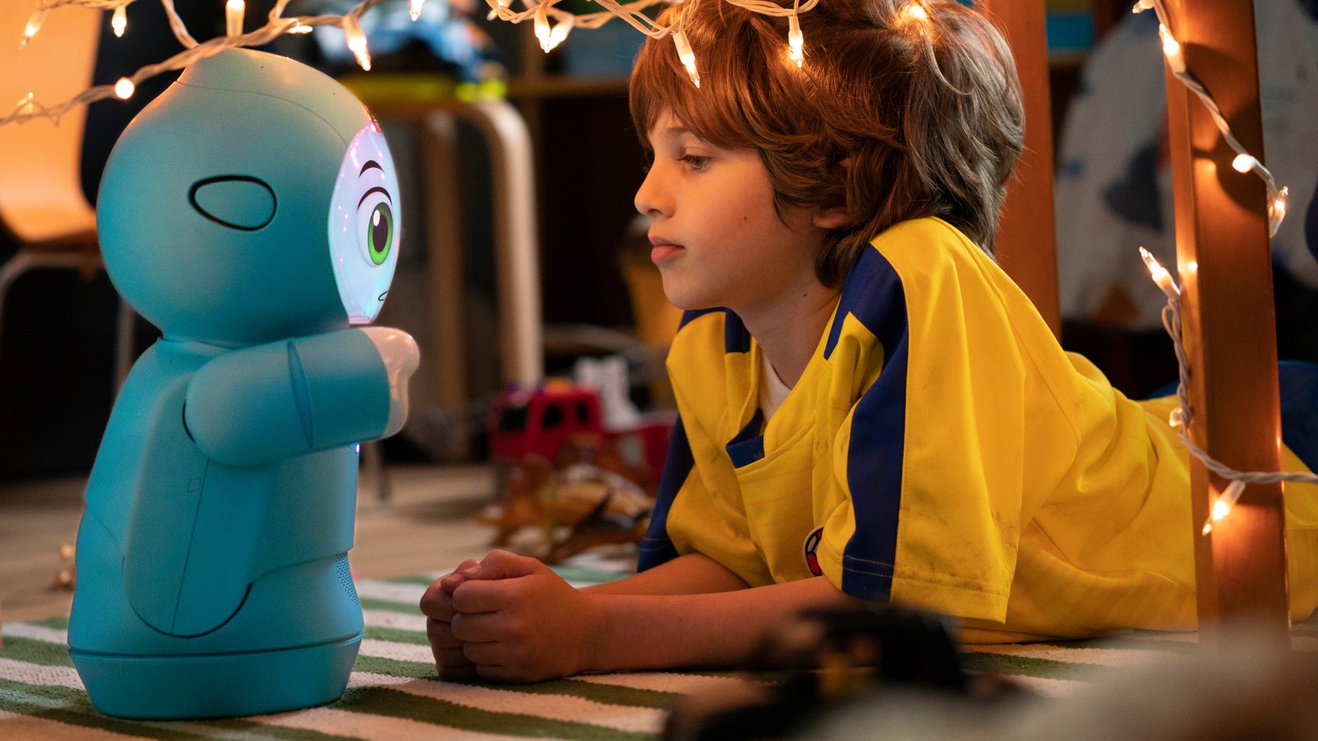 Moxie blue companion robot for children