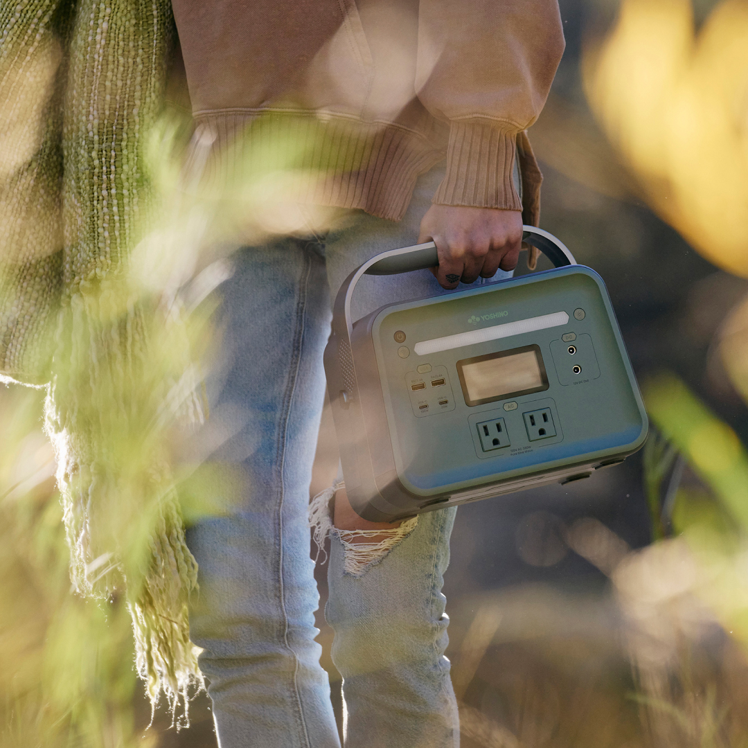 Person using Yoshino power station outdoors