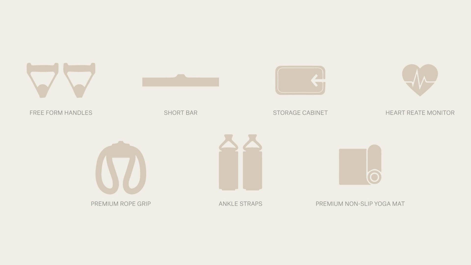 Gray and white icons for health and wellness on a light background