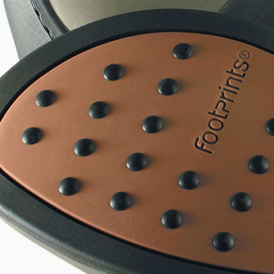 Brown perforated Birkenstock Birki clog