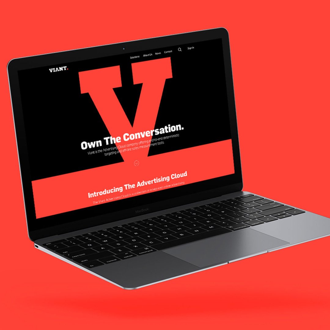 Viant brand on laptop screen