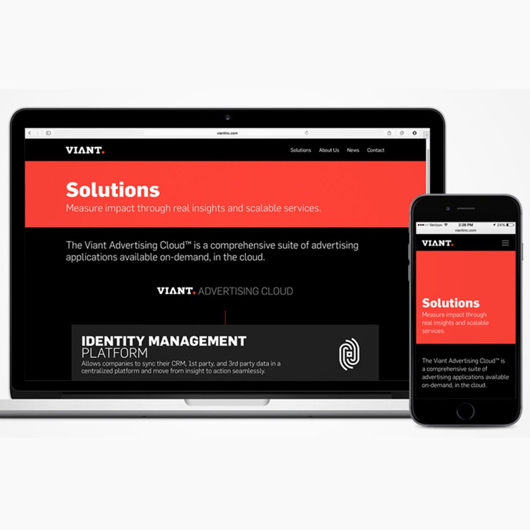 Viant website on mobile screen