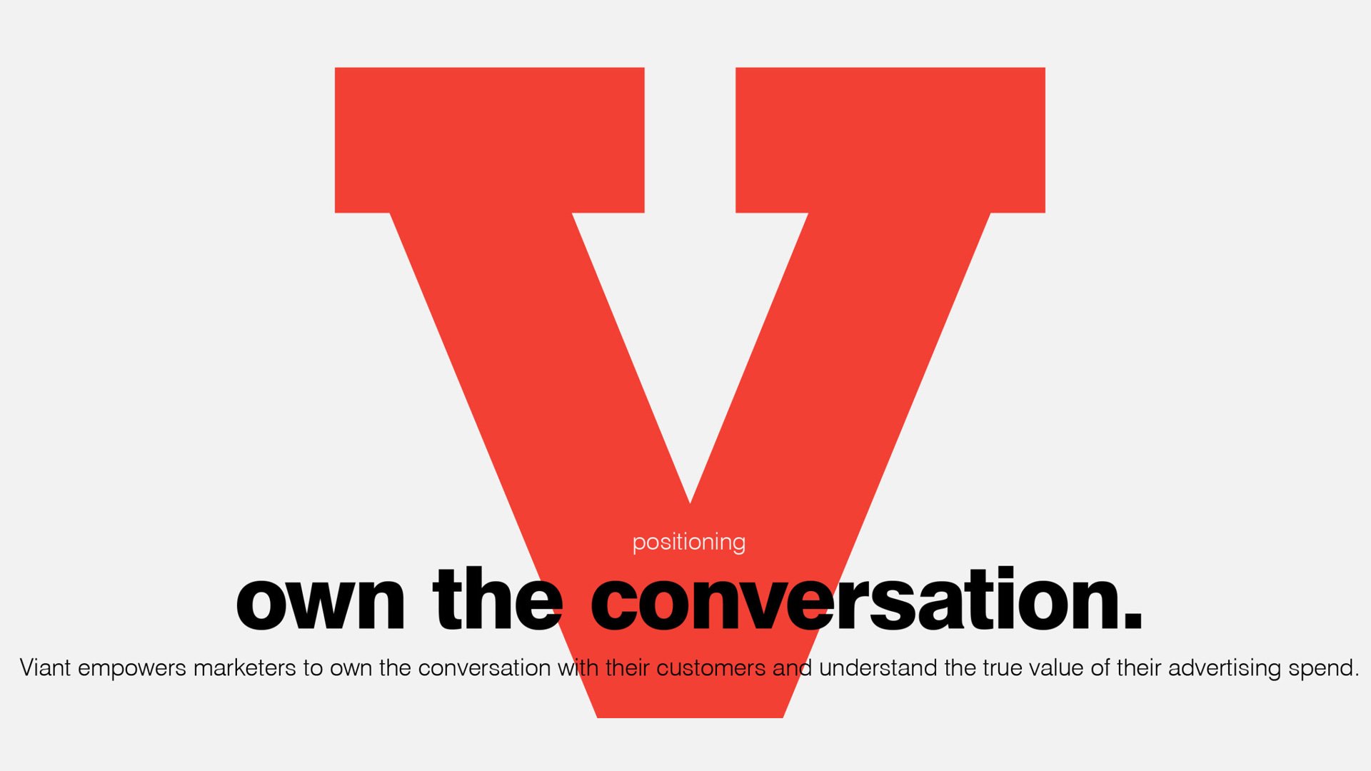Viant V logo own the conversation