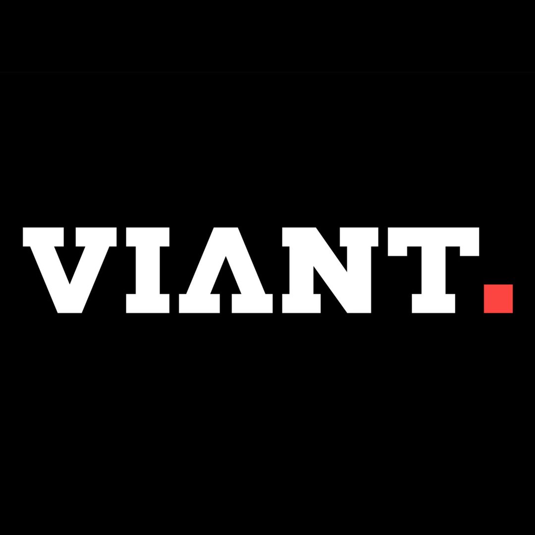 Viant logo on black background