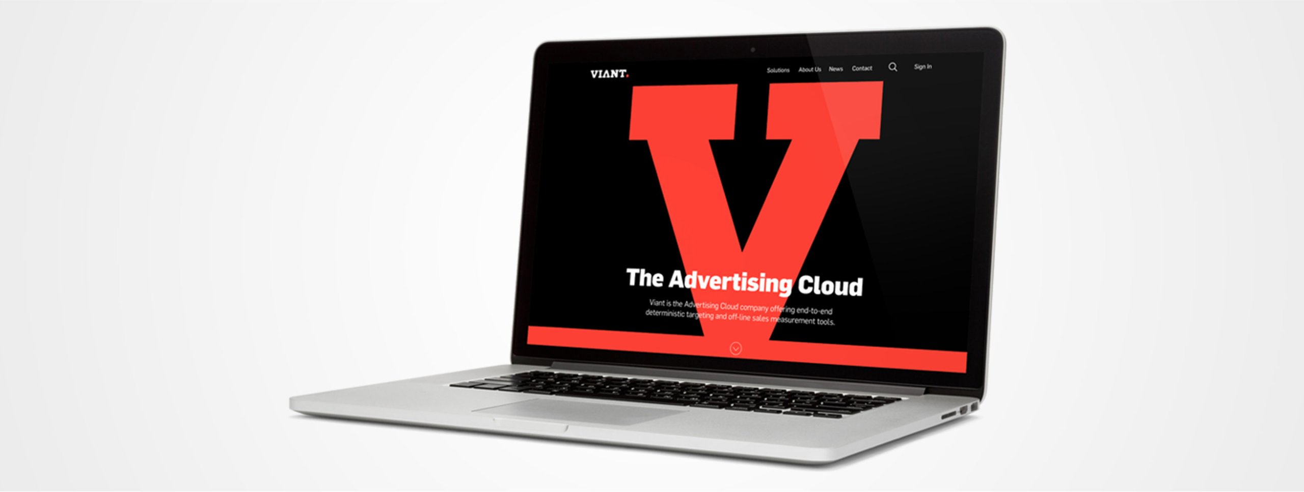 Viant laptop case study with red V