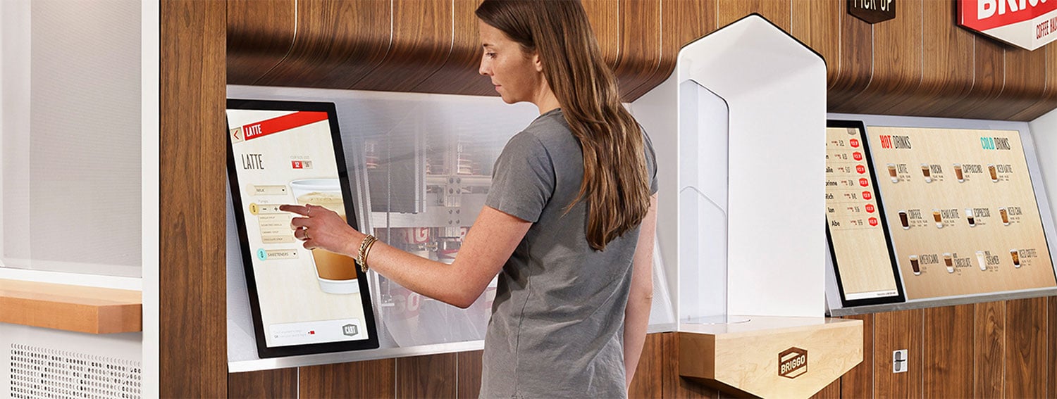 Biggo coffee bakery digital kiosk customer ordering