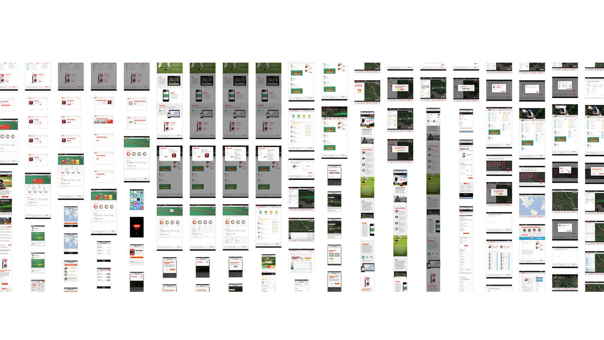 Game Golf app screenshot grid layout
