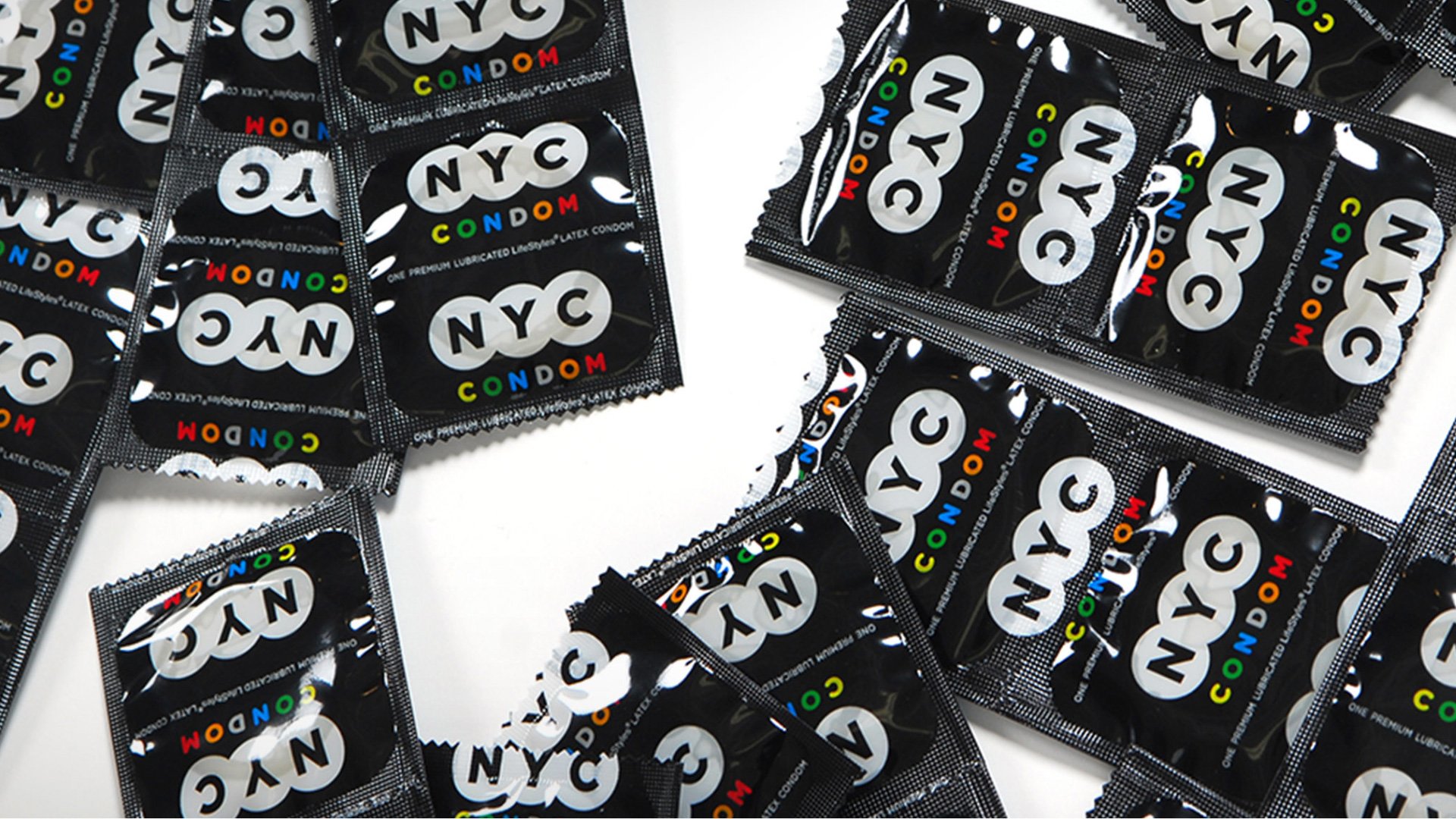 NYC Condom packaging design pile