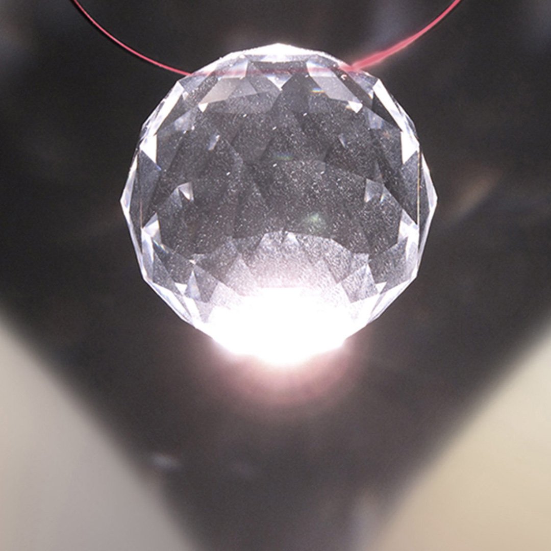 Swarovski Amplify crystal sphere with light