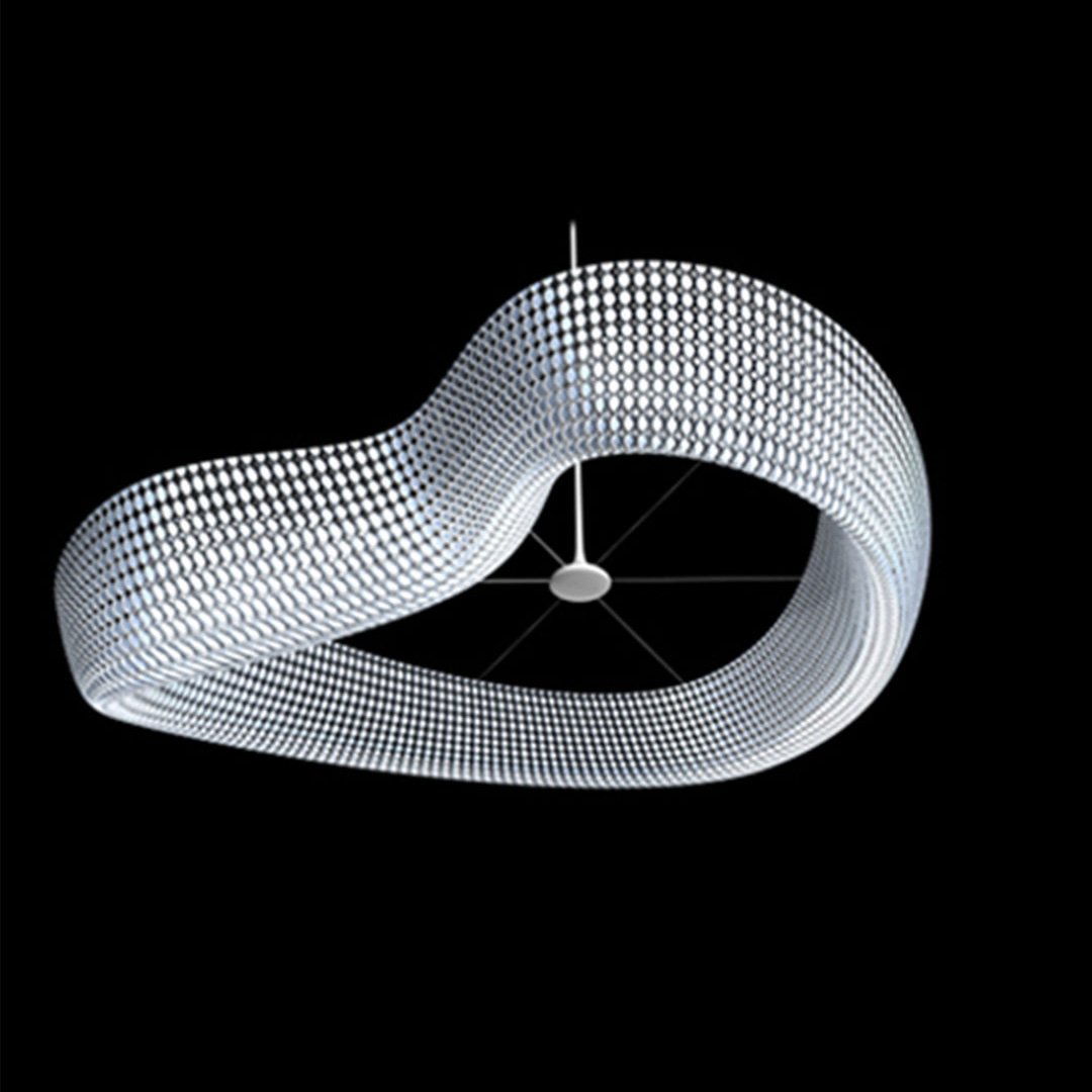 Black and white wavy line with mesh-like texture
