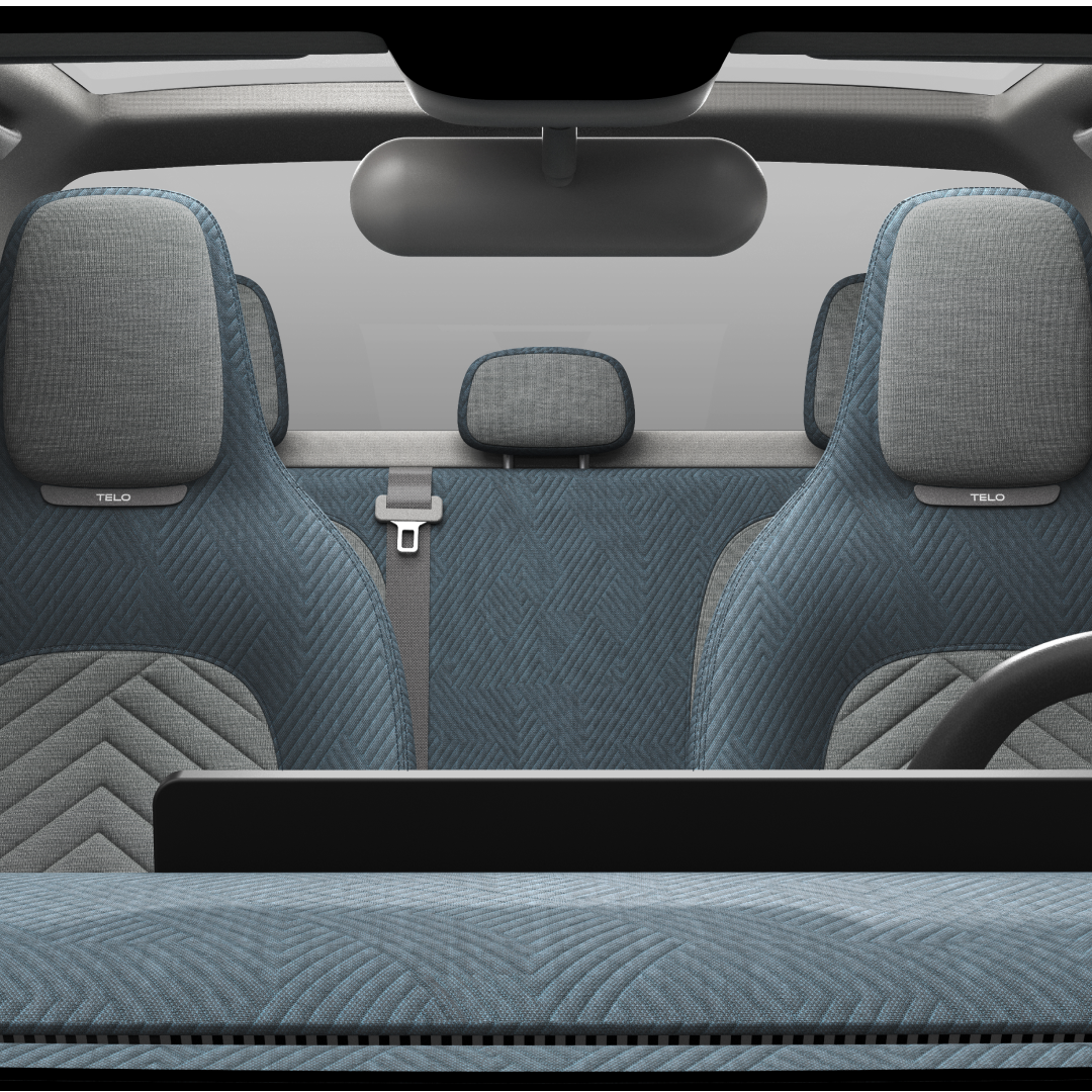 TELO truck interior seats and dashboard