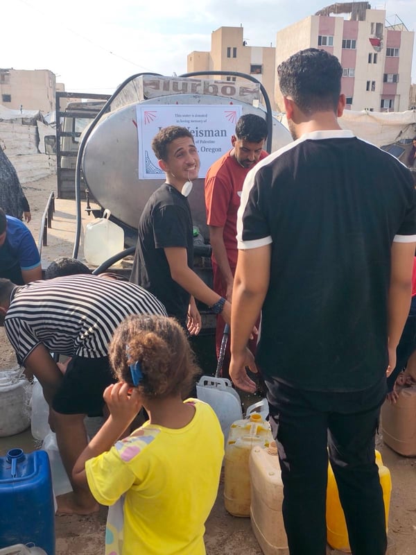 2 water tankers in Gaza donated by Bob Mandel and Londa Weisman proportionately  in memory of Joe. [Play video of water delivery](https://youtube.com/shorts/W-YNUZ-Z04I)