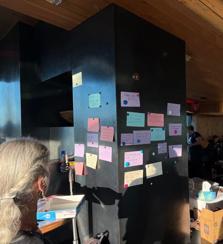 Memory wall - people could add memories or snippits