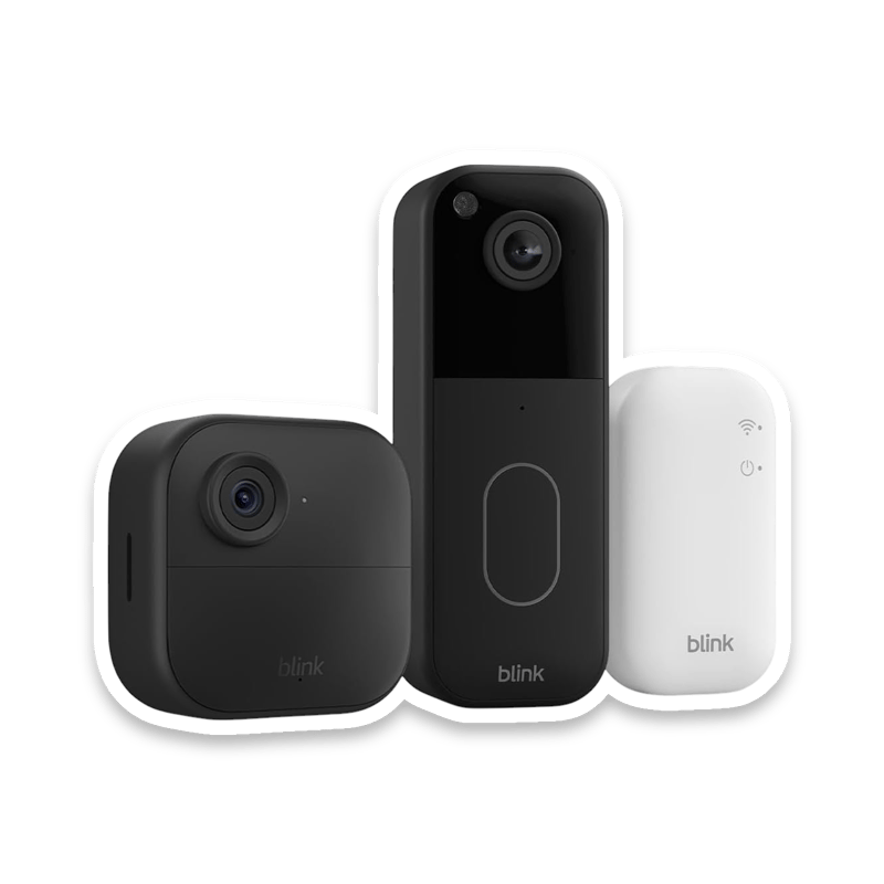 Blink Outdoor 4 security camera bundled with video doorbell and sync module